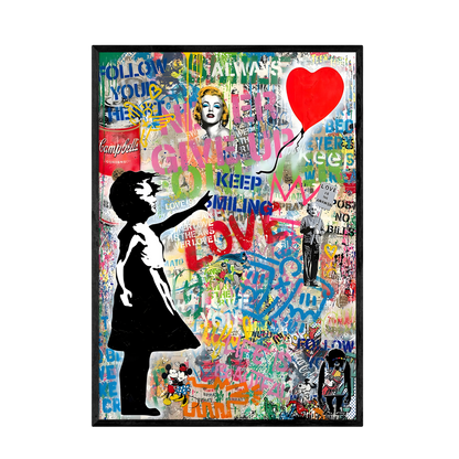 Tableau Banksy La Petite Fille Au Ballon - La Maison Du Tableau