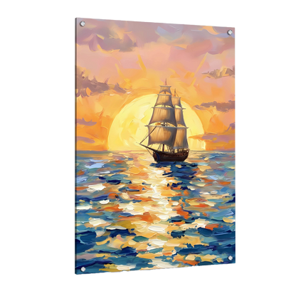 Tableau Bateau Abstrait - La Maison Du Tableau