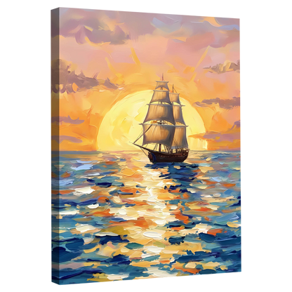 Tableau Bateau Abstrait - La Maison Du Tableau