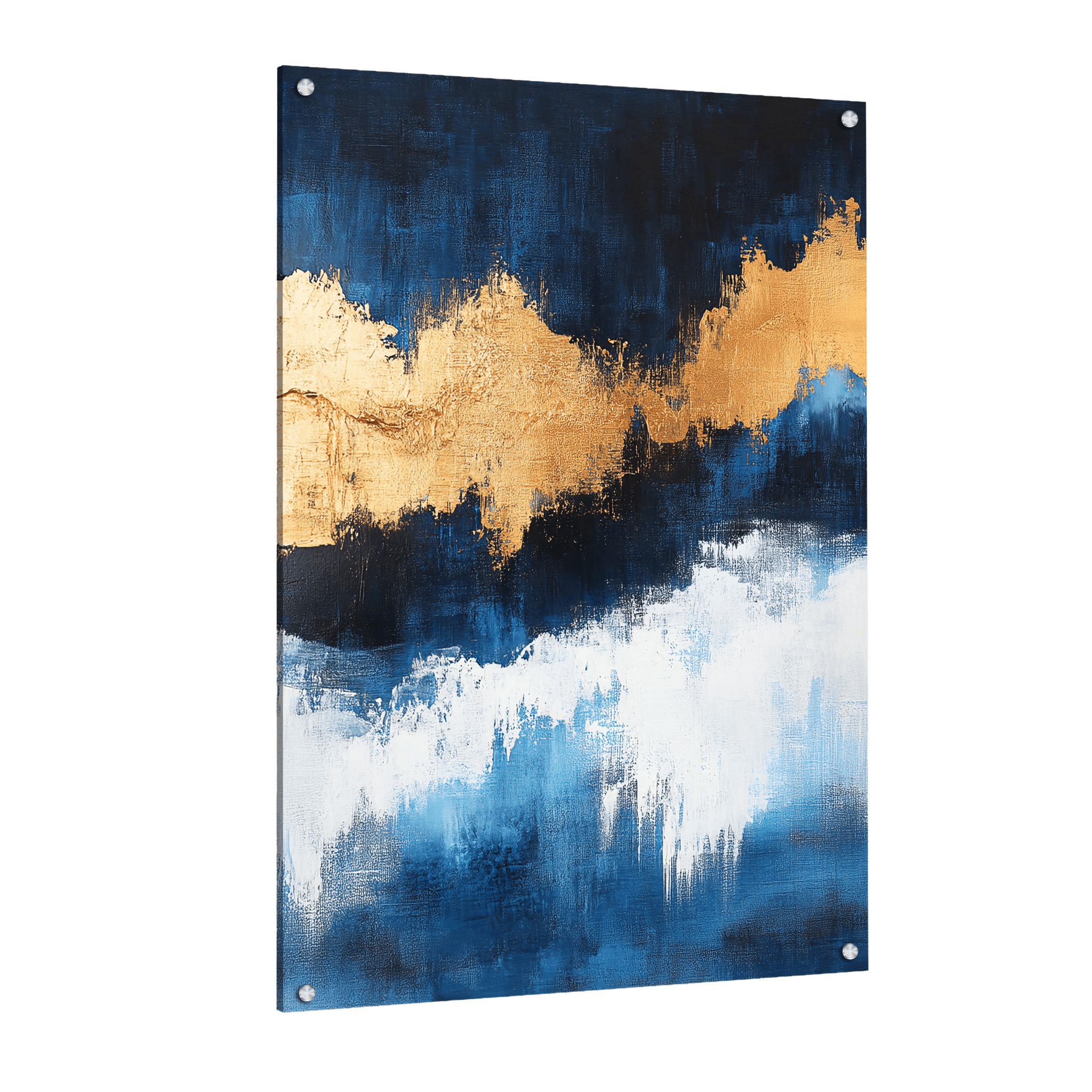 Tableau Bleu Abstrait - La Maison Du Tableau