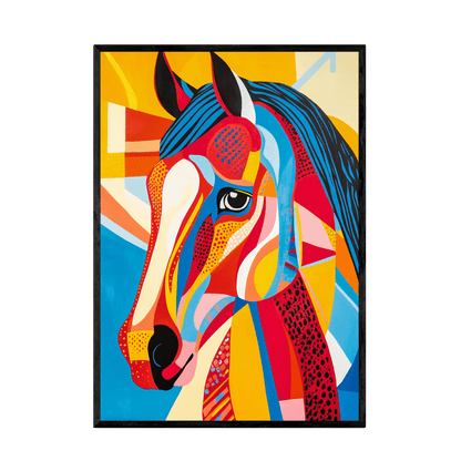 Tableau Cheval Abstrait - La Maison Du Tableau