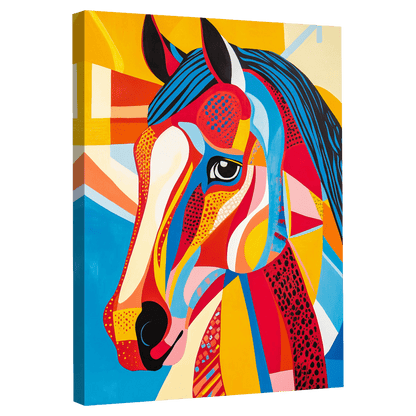 Tableau Cheval Abstrait - La Maison Du Tableau