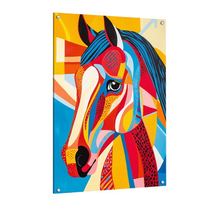 Tableau Cheval Abstrait - La Maison Du Tableau