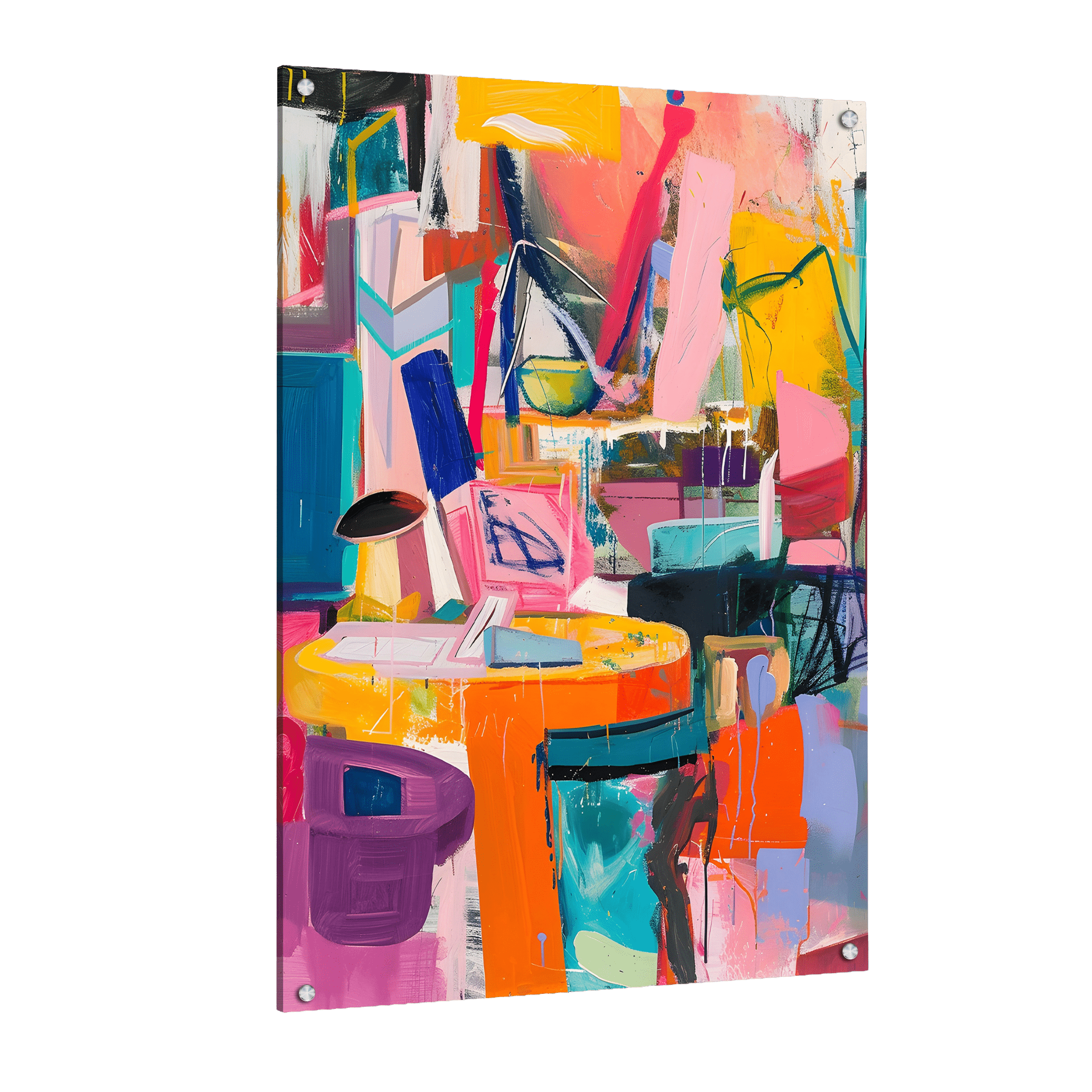 Tableau Coloré Abstrait - La Maison Du Tableau