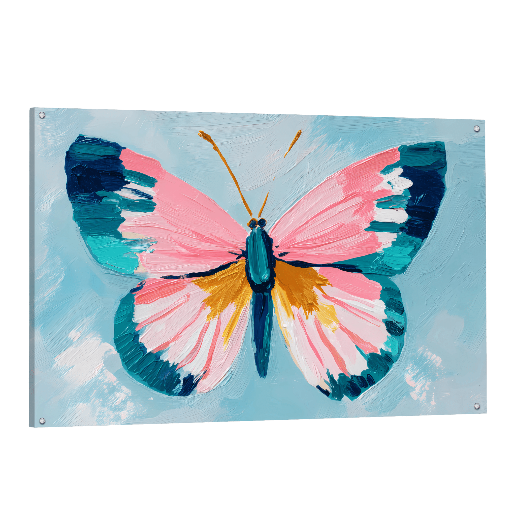Tableau Coloré Papillon - La Maison Du Tableau