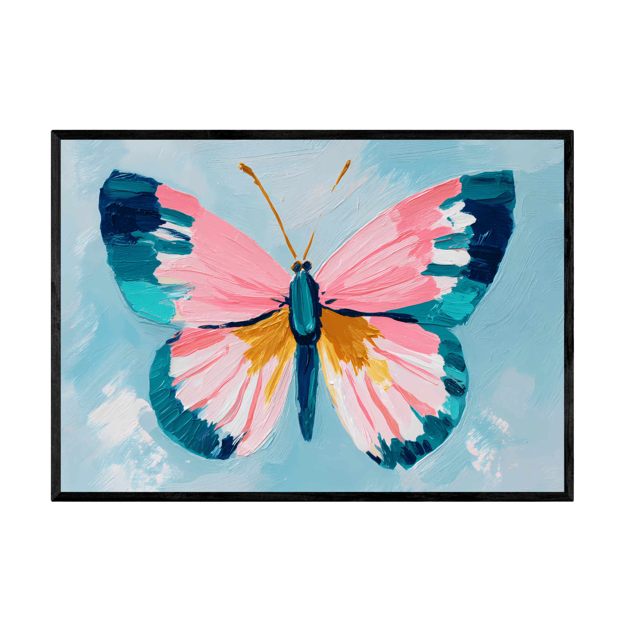 Tableau Coloré Papillon - La Maison Du Tableau