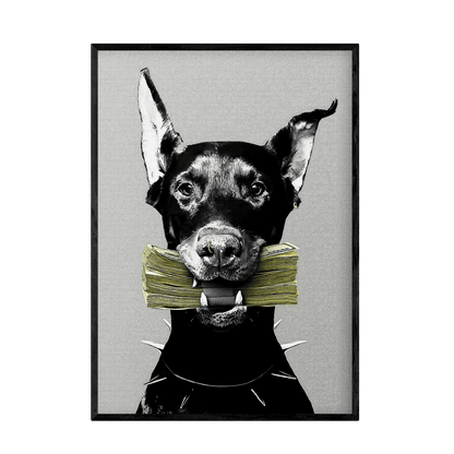 Tableau Doberman Moderne - La Maison Du Tableau