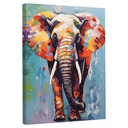 Tableau Éléphant Coloré - La Maison Du Tableau