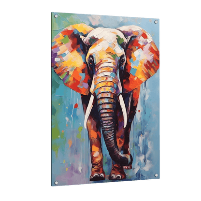 Tableau Éléphant Coloré - La Maison Du Tableau