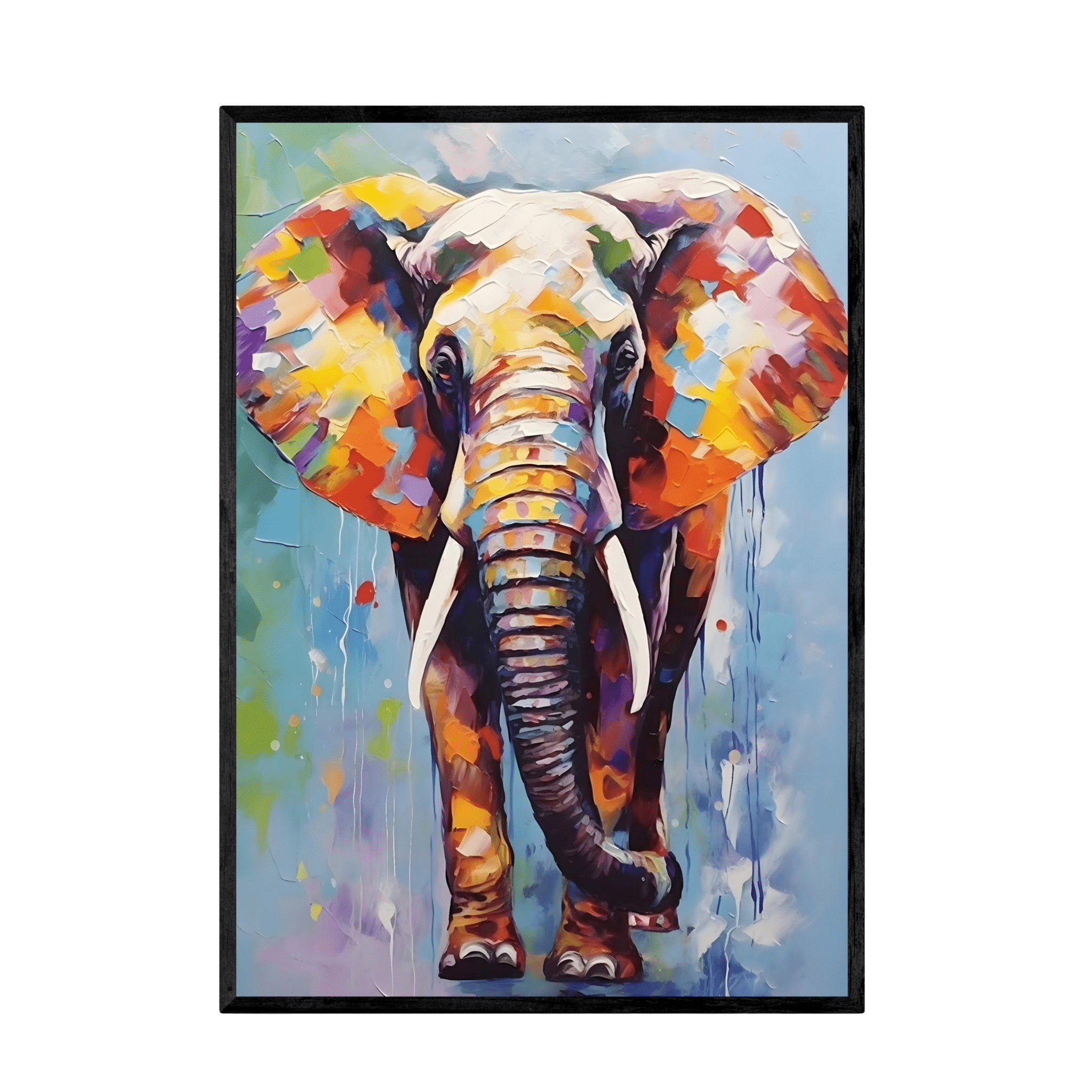 Tableau Éléphant Coloré - La Maison Du Tableau