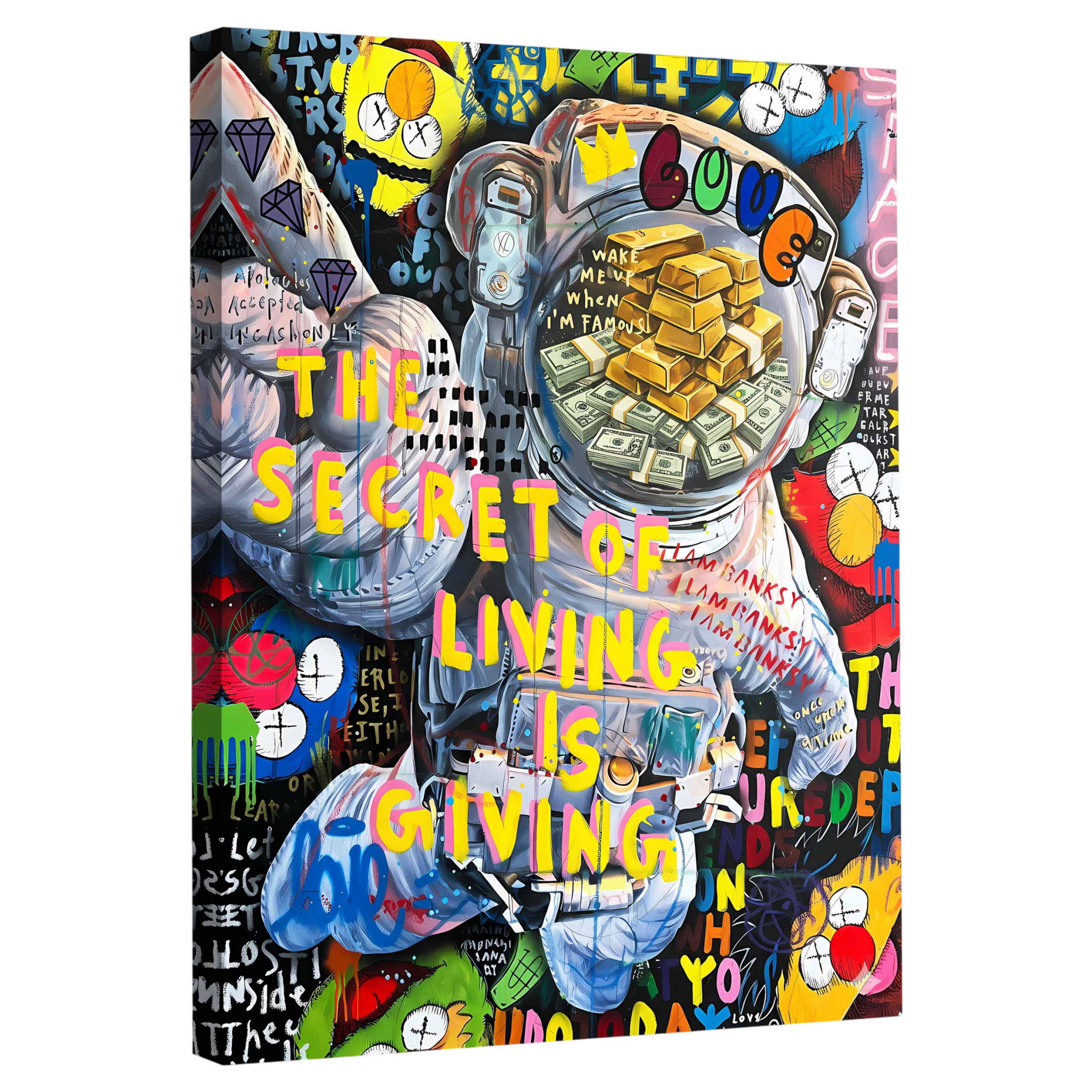 Tableau Graffiti Astronaute - La Maison Du Tableau