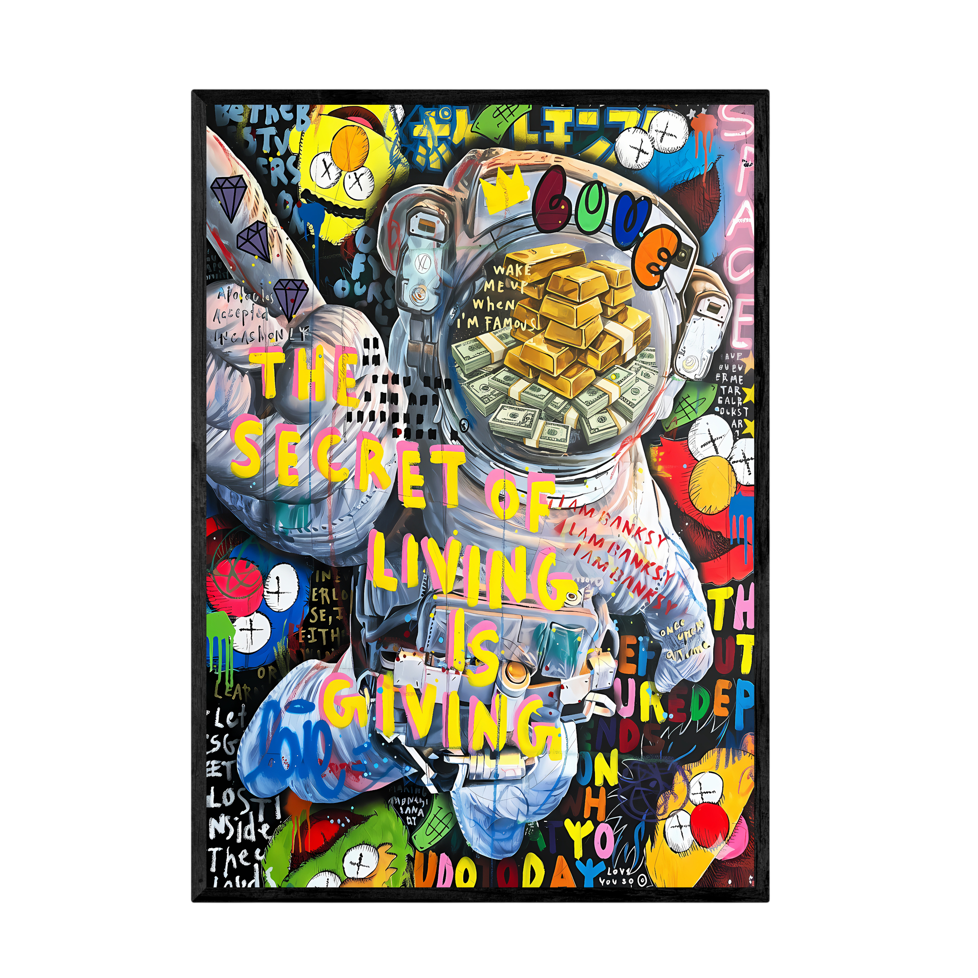 Tableau Graffiti Astronaute - La Maison Du Tableau