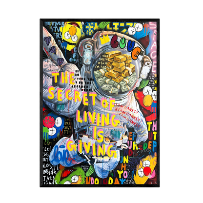 Tableau Graffiti Astronaute - La Maison Du Tableau