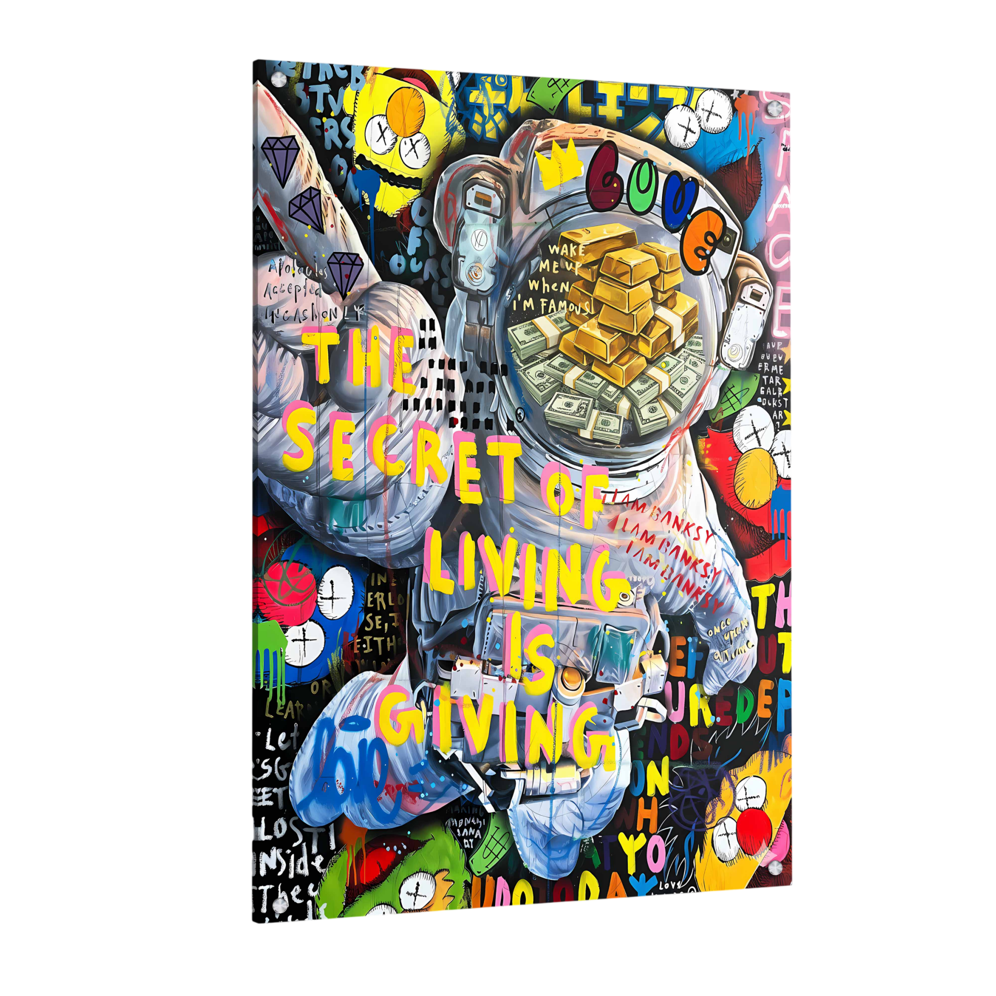 Tableau Graffiti Astronaute - La Maison Du Tableau