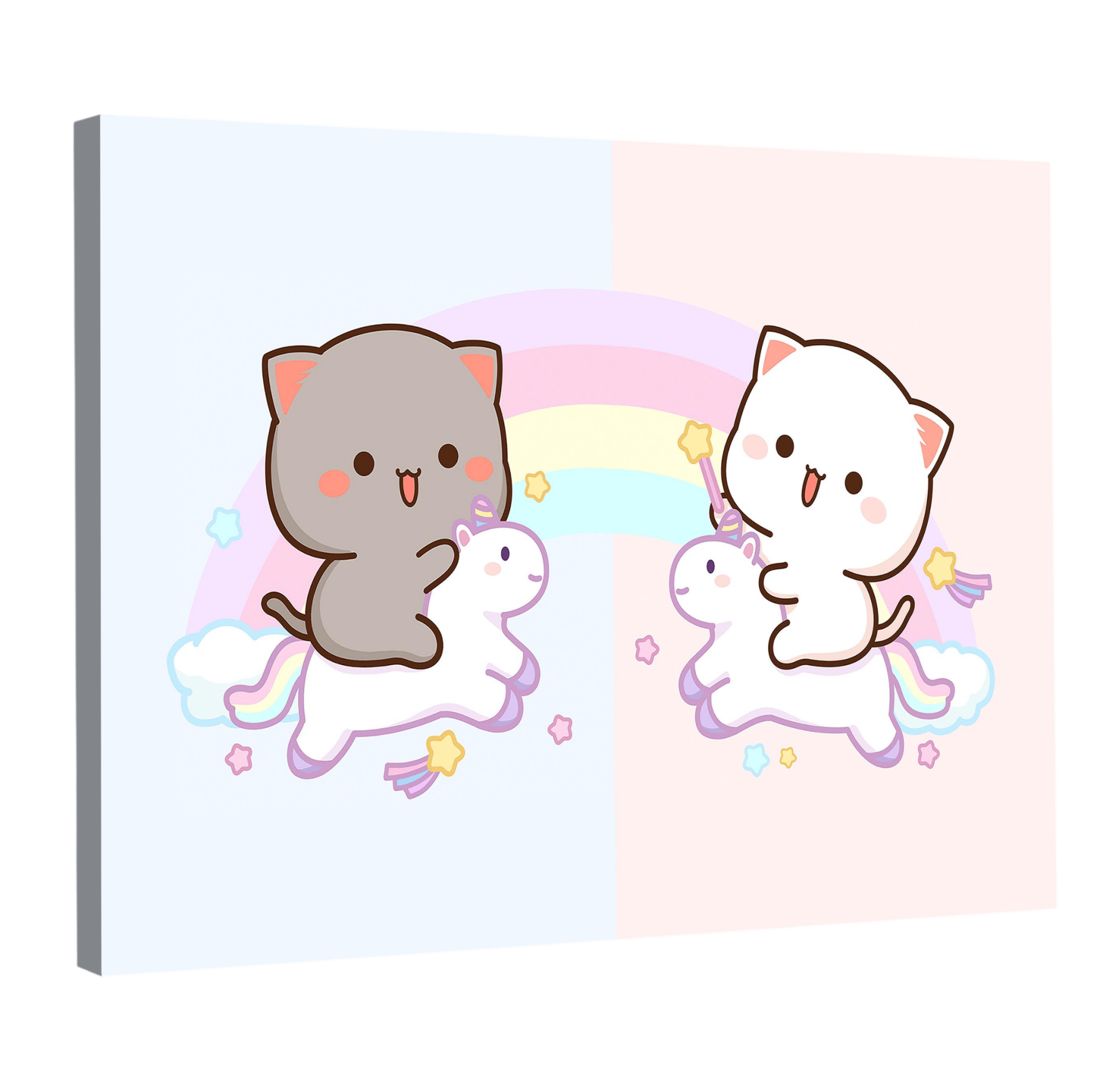 Tableau Kawaii Chatons Licornes - La Maison Du Tableau