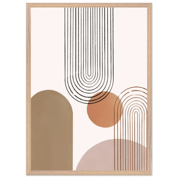 Tableau Minimaliste Arches Terracotta Modernes - La Maison Du Tableau