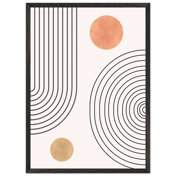 Tableau Minimaliste Cercles Contemporains - La Maison Du Tableau