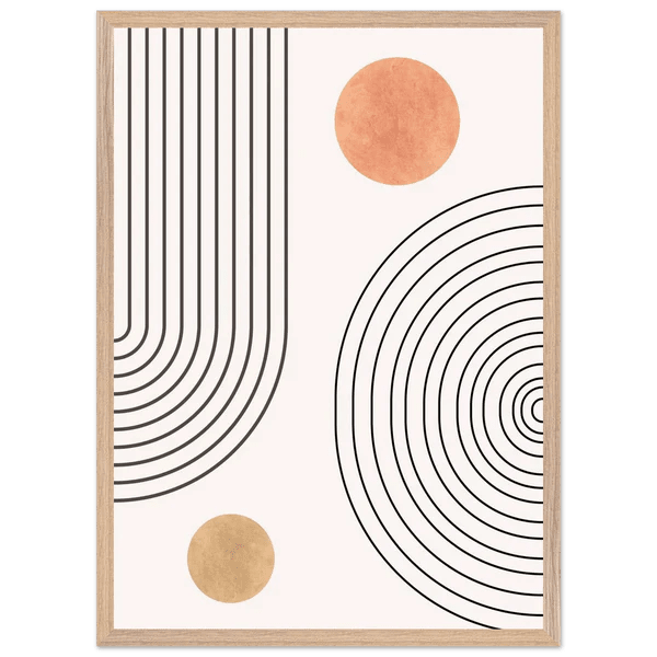 Tableau Minimaliste Cercles Contemporains - La Maison Du Tableau