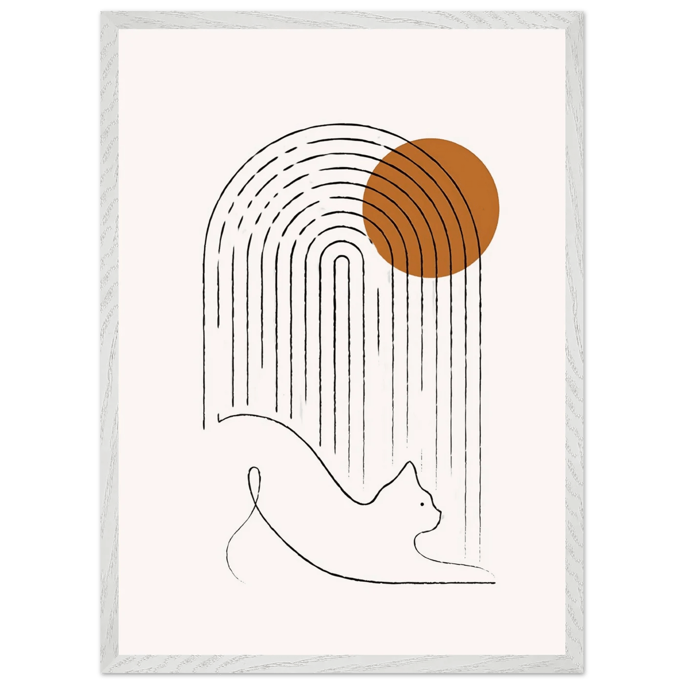 Tableau Minimaliste Chat Zen - La Maison Du Tableau