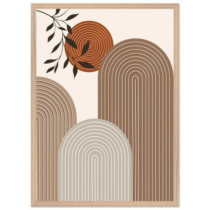 Tableau Minimaliste Courbes Bohèmes - La Maison Du Tableau