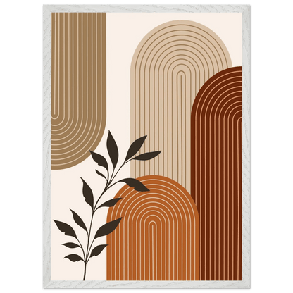 Tableau Minimaliste Courbes Terracotta - La Maison Du Tableau