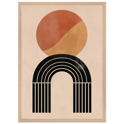 Tableau Minimaliste Éclipse Terracotta - La Maison Du Tableau