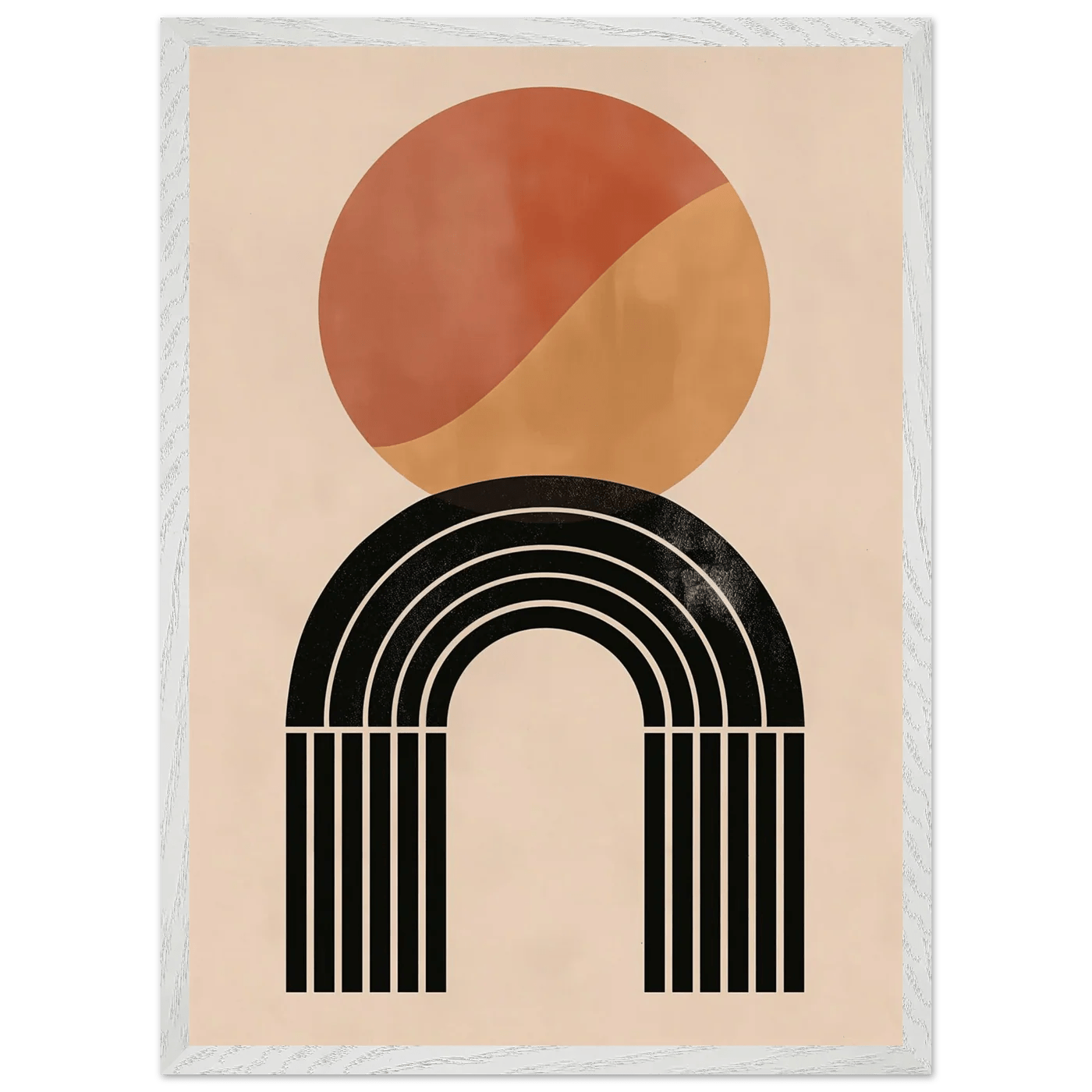 Tableau Minimaliste Éclipse Terracotta - La Maison Du Tableau