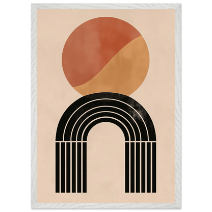 Tableau Minimaliste Éclipse Terracotta - La Maison Du Tableau