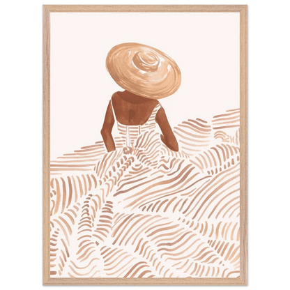 Tableau Minimaliste Femme Terracotta - La Maison Du Tableau