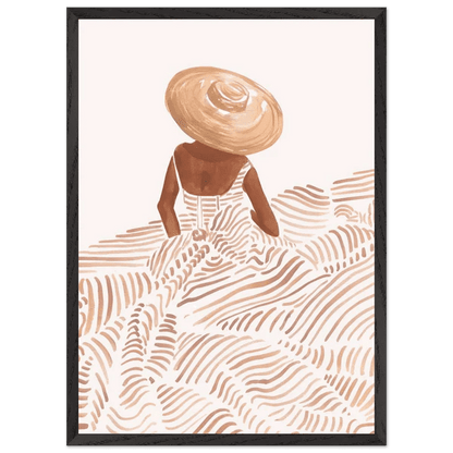 Tableau Minimaliste Femme Terracotta - La Maison Du Tableau