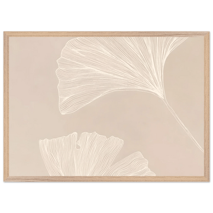 Tableau Minimaliste Feuilles Ginkgo - La Maison Du Tableau