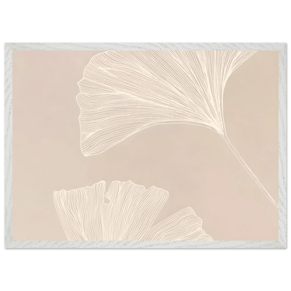 Tableau Minimaliste Feuilles Ginkgo - La Maison Du Tableau