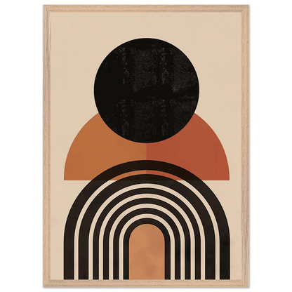 Tableau Minimaliste Géométrique Terracotta - La Maison Du Tableau