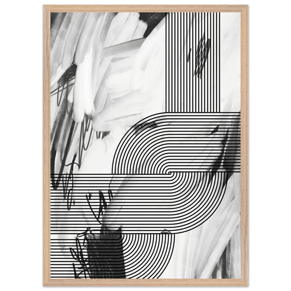 Tableau Minimaliste Noir et Blanc - La Maison Du Tableau