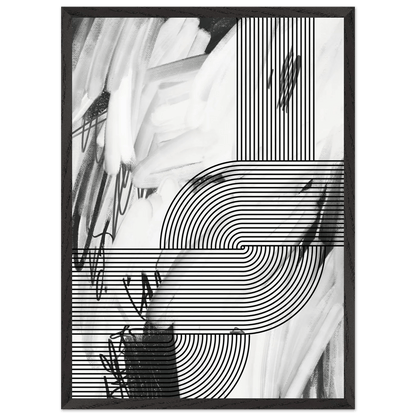 Tableau Minimaliste Noir et Blanc - La Maison Du Tableau