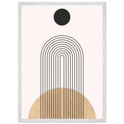 Tableau Minimaliste Soleil Noir & Sable - La Maison Du Tableau