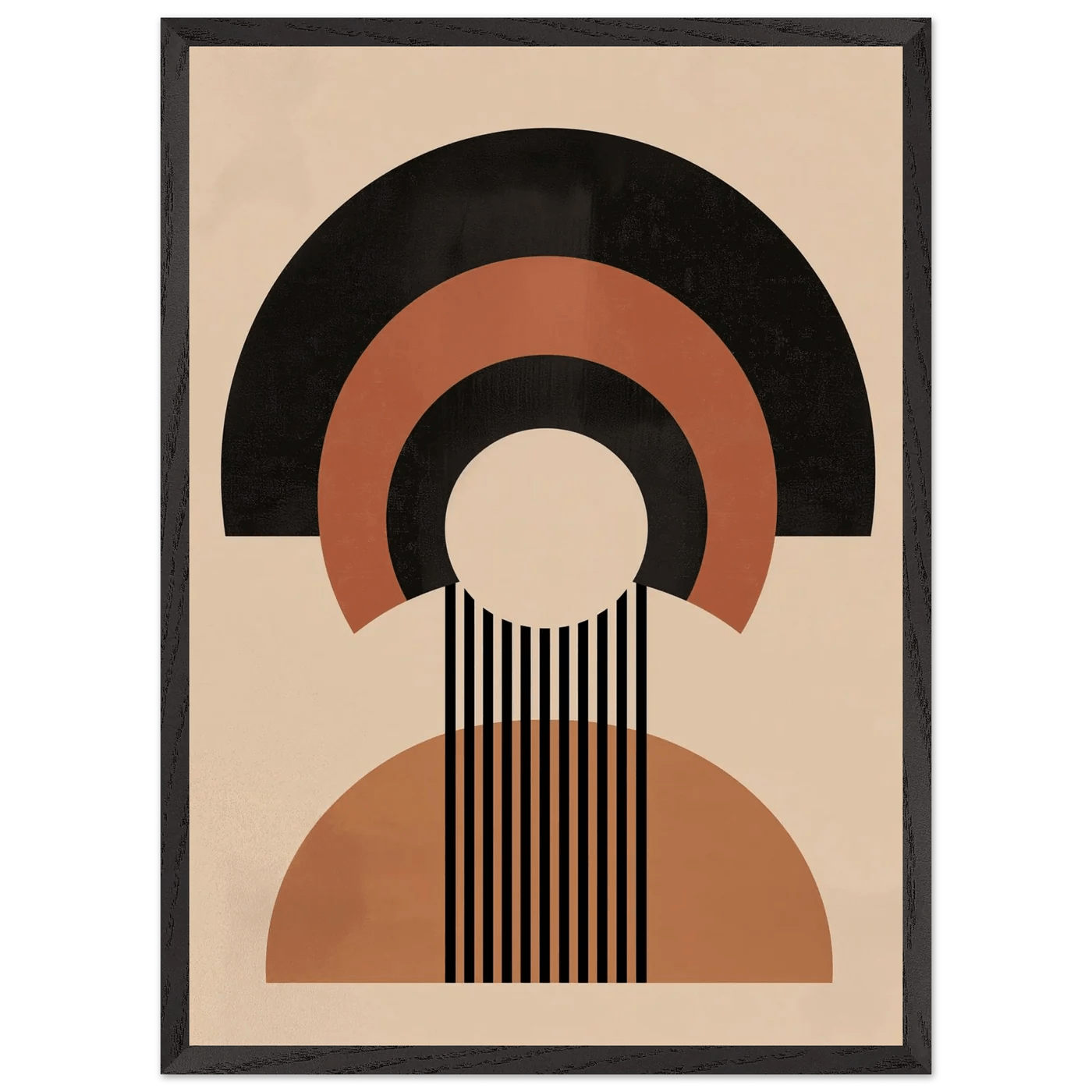 Tableau Minimaliste Symétrie Terracotta - La Maison Du Tableau