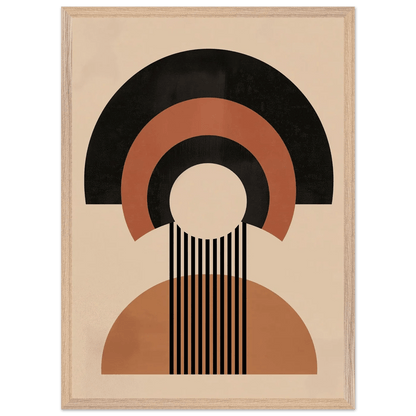 Tableau Minimaliste Symétrie Terracotta - La Maison Du Tableau