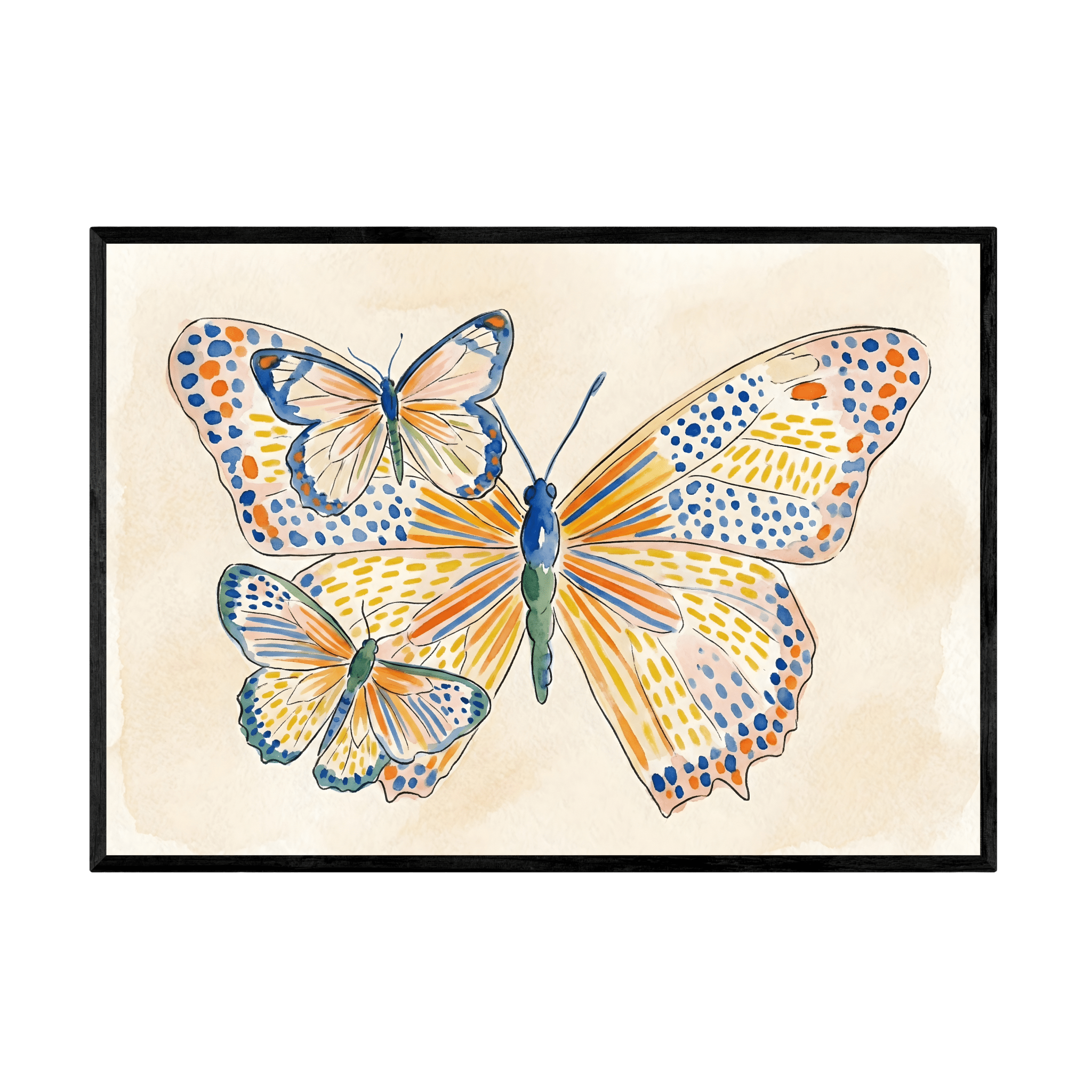 Tableau Moderne Papillons - La Maison Du Tableau