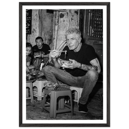 Tableau Noir et Blanc Anthony Bourdain - La Maison Du Tableau
