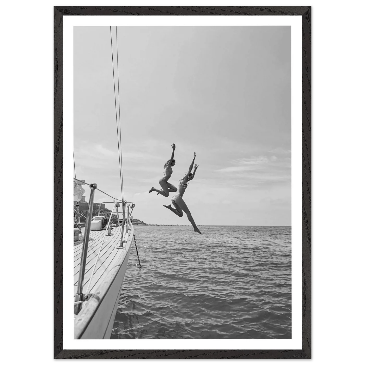 Tableau Noir et Blanc Aventure en Mer - La Maison Du Tableau