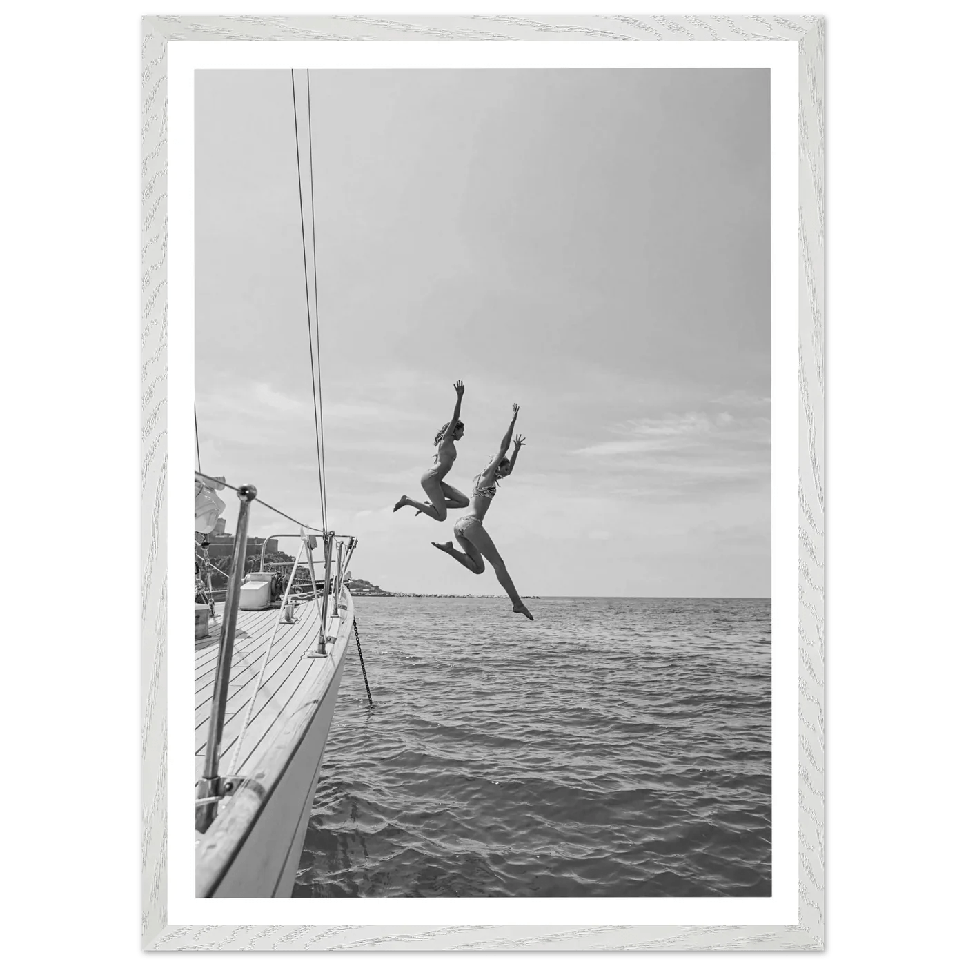 Tableau Noir et Blanc Aventure en Mer - La Maison Du Tableau