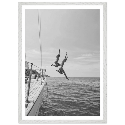 Tableau Noir et Blanc Aventure en Mer - La Maison Du Tableau
