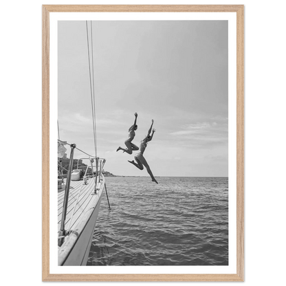Tableau Noir et Blanc Aventure en Mer - La Maison Du Tableau