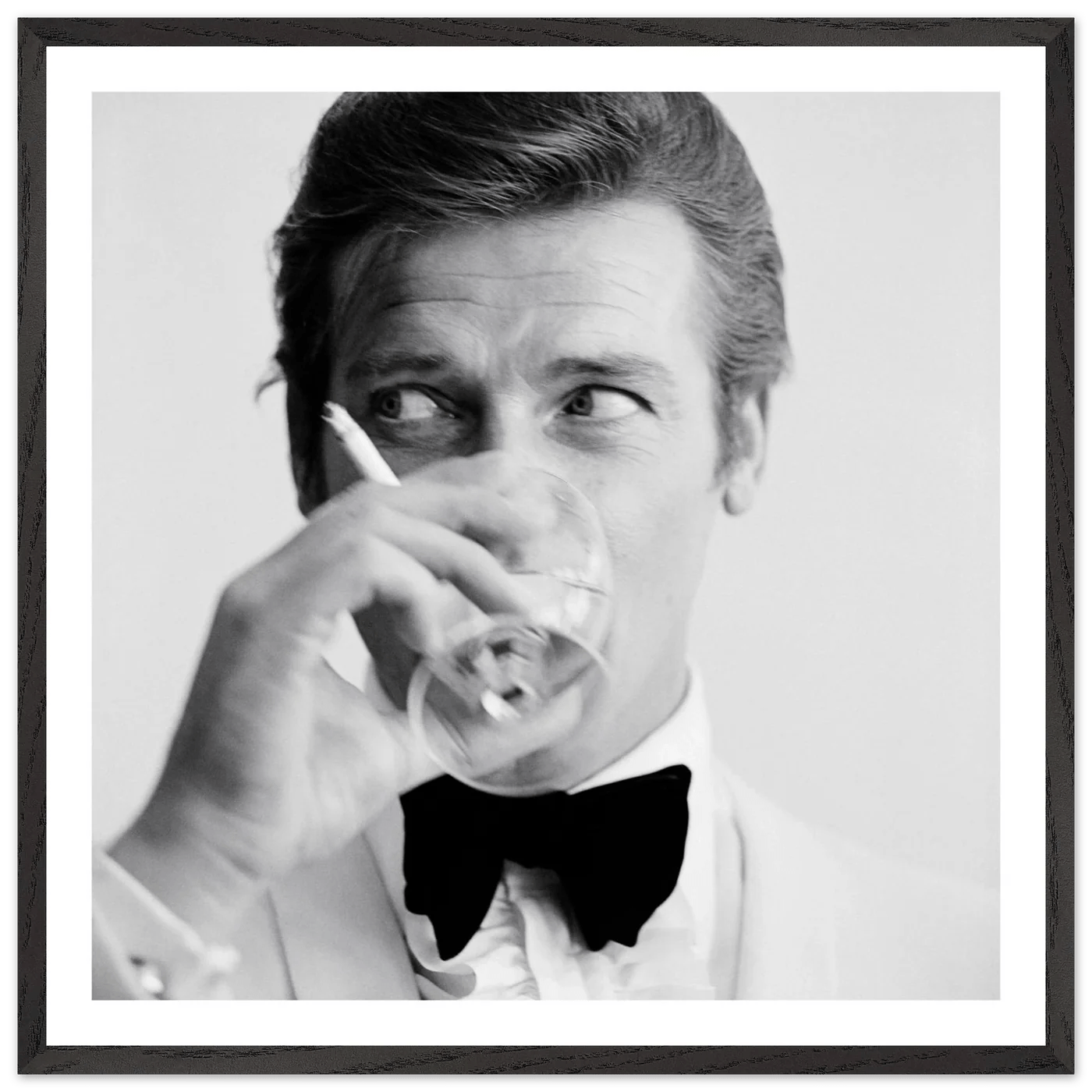 Tableau Noir et Blanc Brad Pitt - La Maison Du Tableau