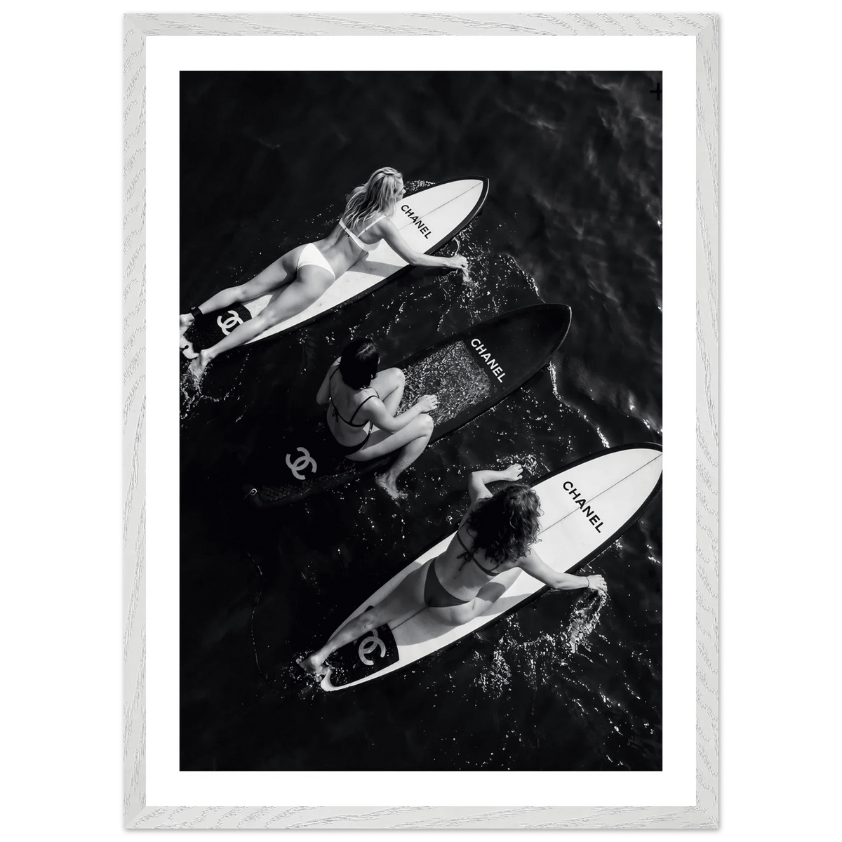 Tableau Noir et Blanc Chanel Surfeuses - La Maison Du Tableau