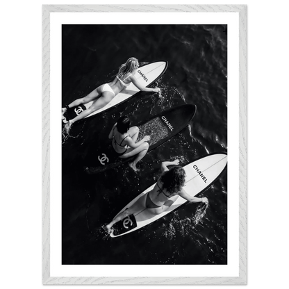 Tableau Noir et Blanc Chanel Surfeuses - La Maison Du Tableau