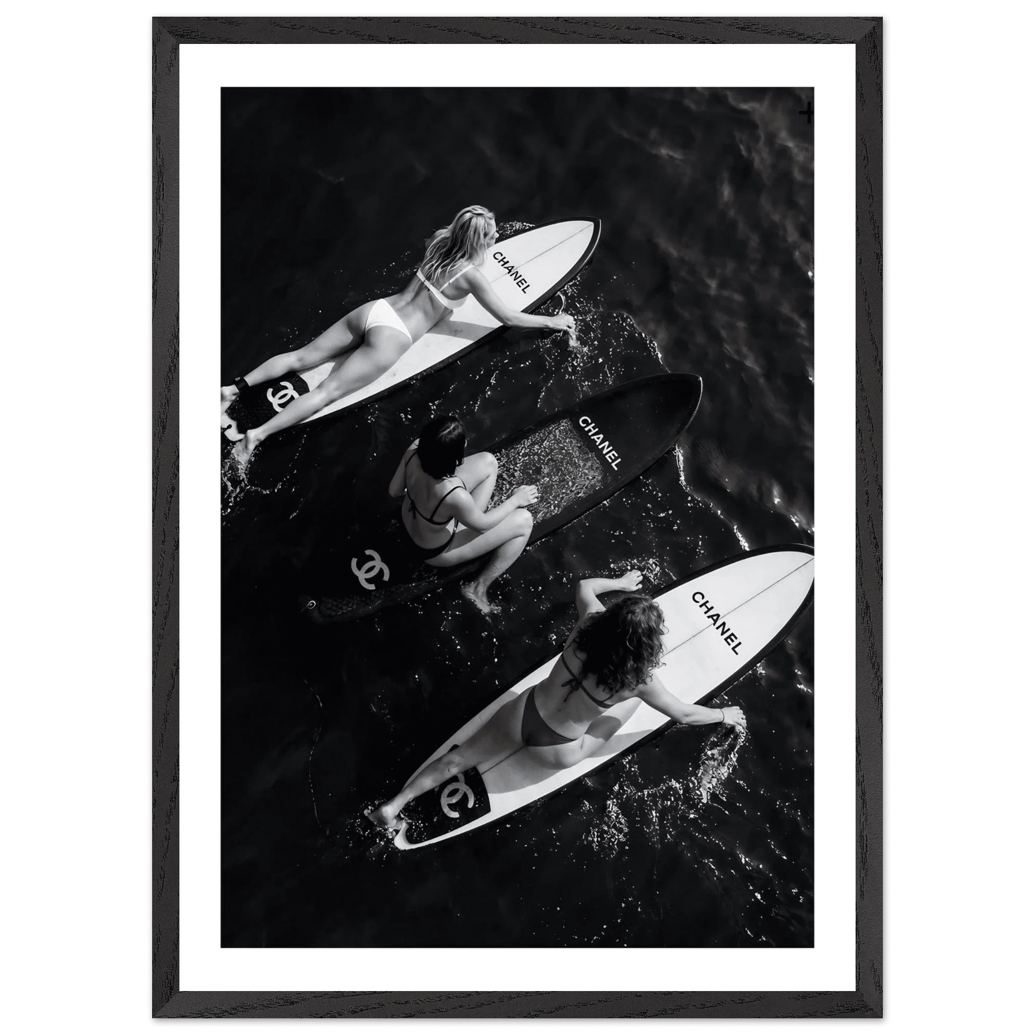 Tableau Noir et Blanc Chanel Surfeuses - La Maison Du Tableau