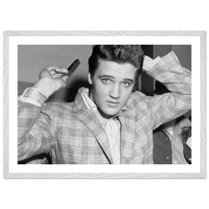 Tableau Noir et Blanc Elvis Presley - La Maison Du Tableau