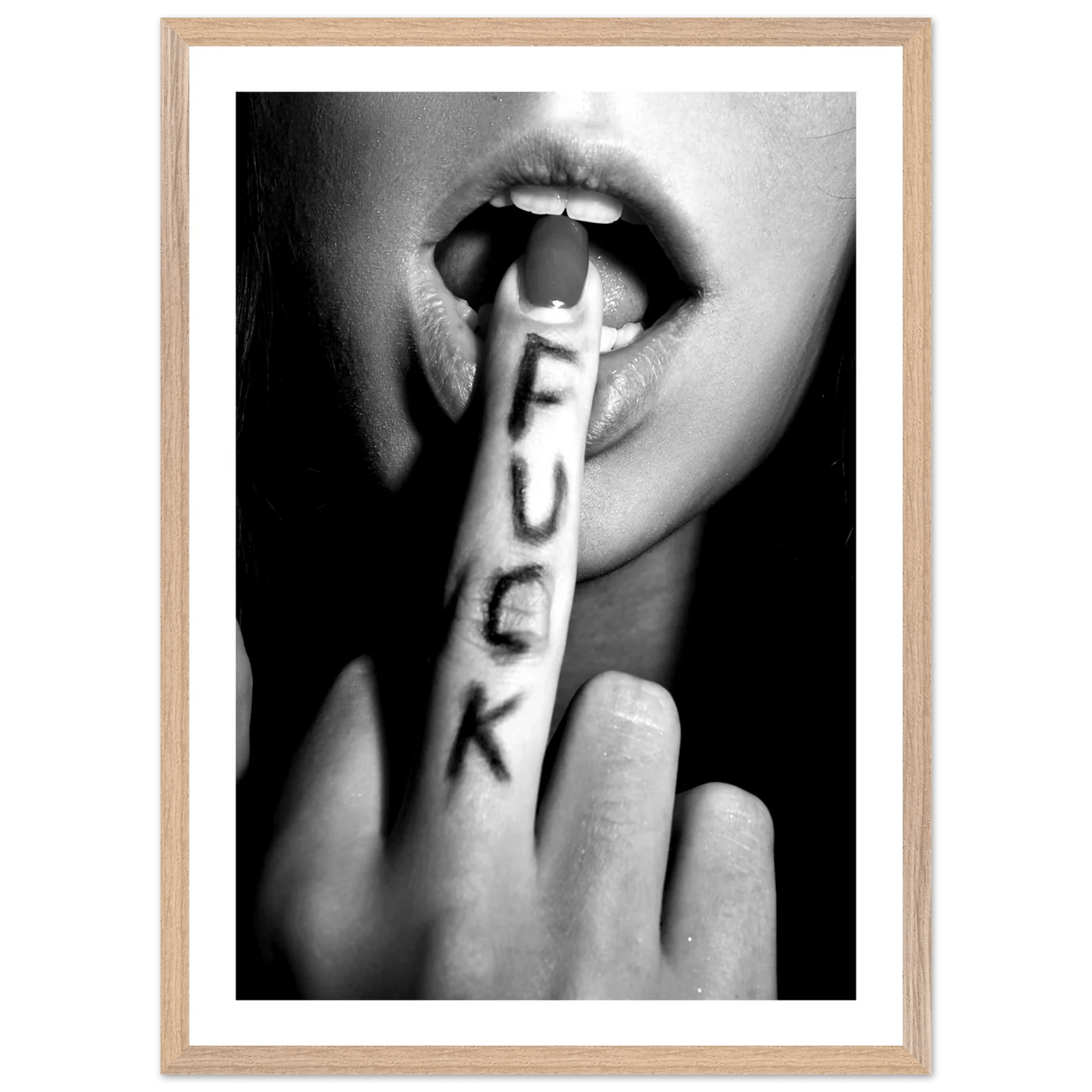 Tableau Noir et Blanc Fuck - La Maison Du Tableau